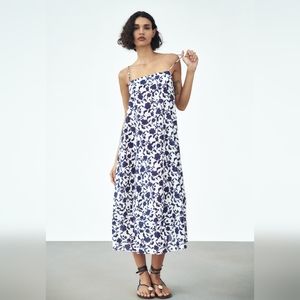 NWT Zara Floral Printed Cotton Dress - 2183/072